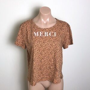 Anthropologie Saturday Sunday Merci Leopard Tee